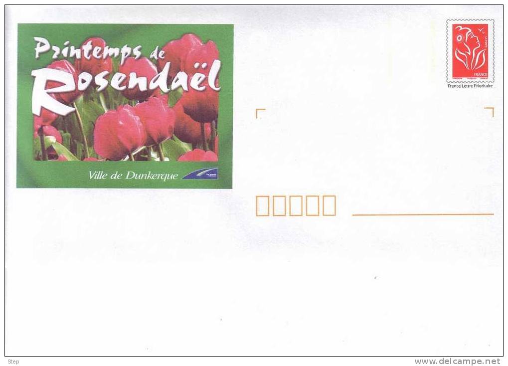 PAP DUNKERQUE-ROSANDAEL (NORD) : "PRINTEMPS DE ROSENDAEL" TULIPES Timbre "LAMOUCHE" - Prêts-à-poster: Repiquages /Lamouche