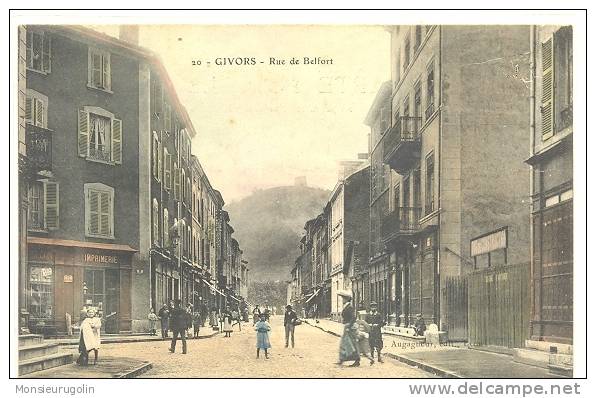 69 ) GIVORS, Rue De Belfort, N° 20 Colorisée, ANIMEE, Augagneur édit - Givors