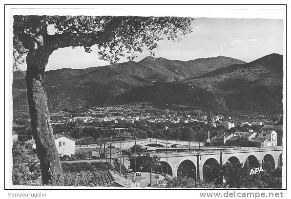 66 ) CERET, Vue Générale Et Les Trois Ponts, CPSM 9 X 14, N° 106 APA POUX - Ceret