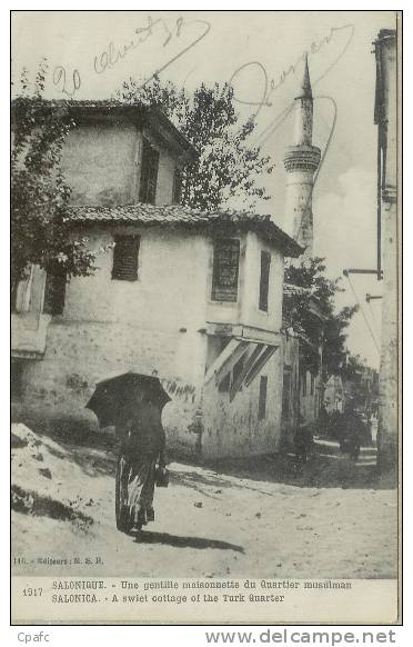 CPA SALONIQUE -UNE GENTILLE MAISONNETTE DU QUARTIER MUSULMAN - Griekenland