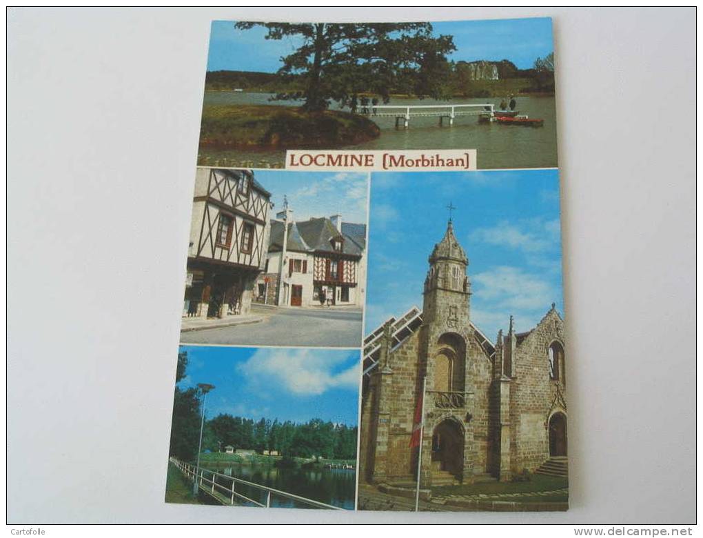 Lot 373 -1- Carte Postale Sur  Locminé Multivues 3   ( Je Vous Invite à Regarder Mes Premiéres Cartes) - Locmine