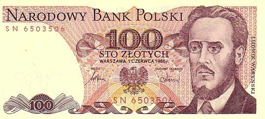 POLOGNE  100 Zlotych Daté Du 01/06/1986   Pick 143e    ***** BILLET  NEUF ***** - Polen