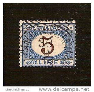 REGNO D´ITALIA - SEGNATASSE - 1870 - Valore Usato Da Lire 5 Con Cifra In Ovale - In Buone Condizioni - DC1644. - Taxe