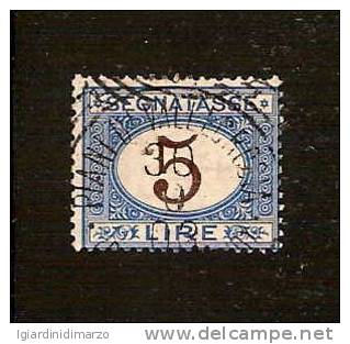 REGNO D´ITALIA - SEGNATASSE - 1870 - Valore Usato Da Lire 5 Con Cifra In Ovale - In Buone Condizioni - DC1644. - Strafport