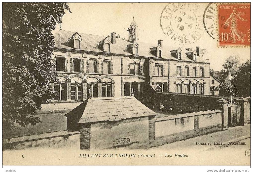 CP 89 .AILLANT SUR THOLON Les écoles(adr à Jeanne TEZIER AUXERRE 89 ) - Aillant Sur Tholon