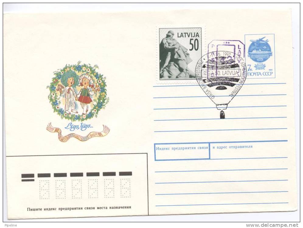 Latvia Ballonpost 11-6-1992 - Lettonie