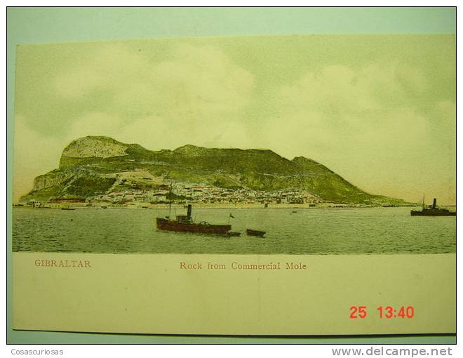 8516 GIBRALTAR  ROCK FROM COMMERCIAL MOLE  -  AÑOS / YEARS / ANNI 1900 OTHERS IN MY STORE - Gibilterra