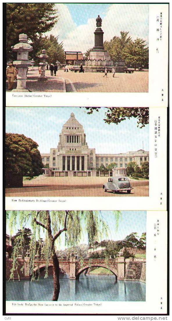 JAPAN - SIX COLOURED POSTCARDS Of TOKYO - Tokyo