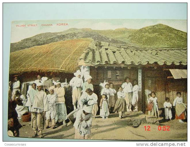 8181 KOREA COREA  CHUSAN VILLAGE STREET   -  AÑOS / YEARS / ANNI 1910 OTHERS IN MY STORE - Korea (Zuid)