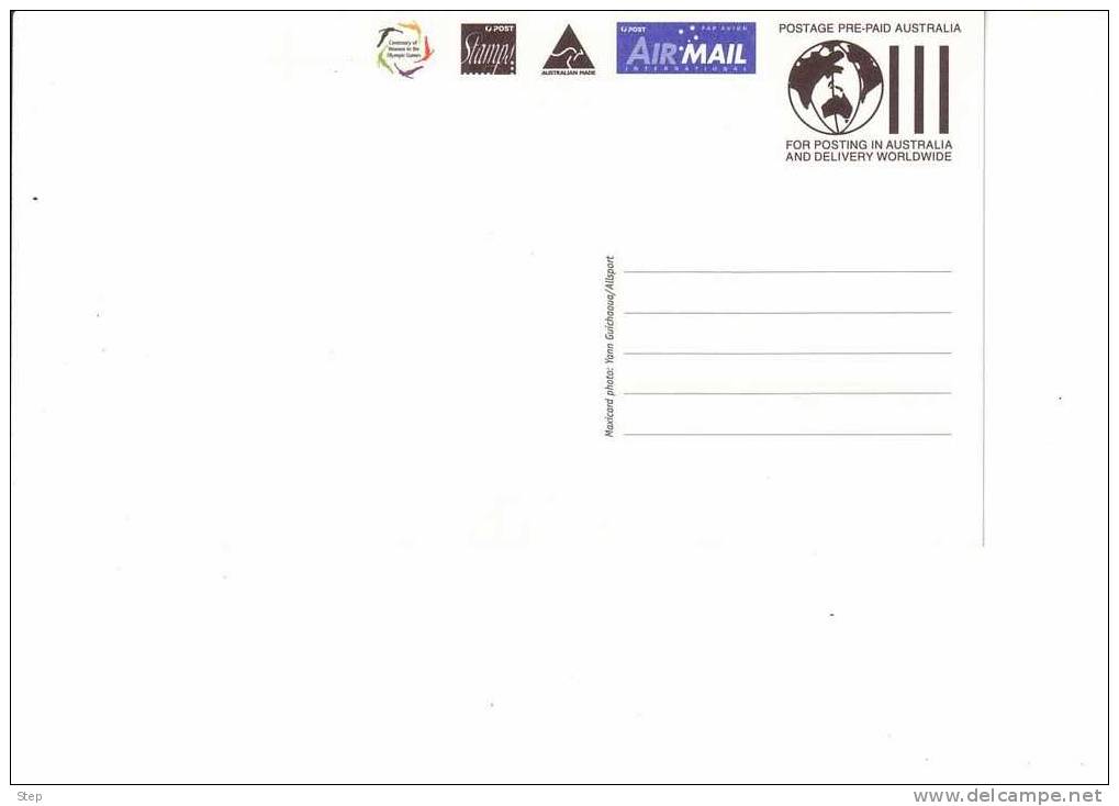 PAP AUSTRALIE : ENTIER POSTAL-CARTE MAXIMUM Avec Oblitération PJ JO De SYDNEY 2000 HIPPISME - Hippisme