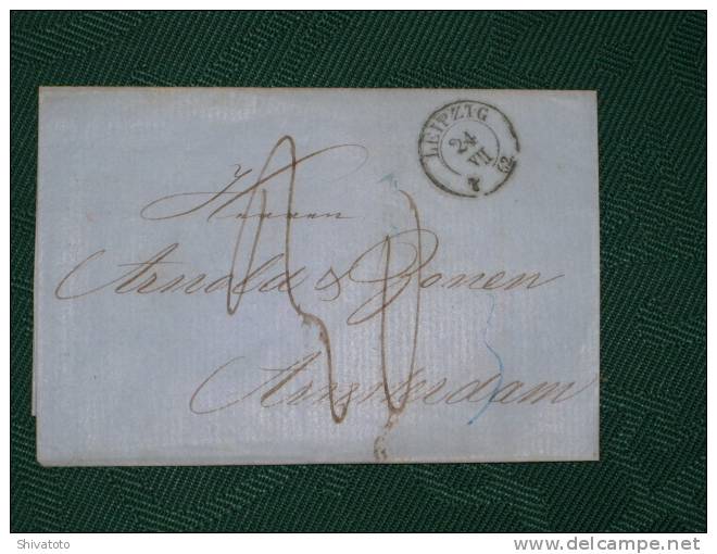 (237) Germany-old Stampless Cover To Netherlands-1862. - Prephilately