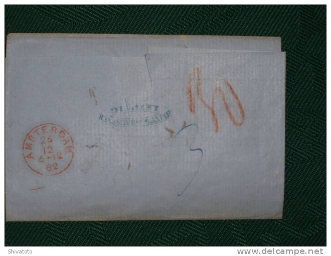 (237) Germany-old Stampless Cover To Netherlands-1862. - Prephilately