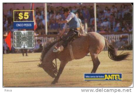 URUGUAY $5  HORSE BROWN  ANIMAL  ANIMALS  CHIP  No. 50a    SPECIAL PRICE !!! READ DESCRIPTION ! - Uruguay