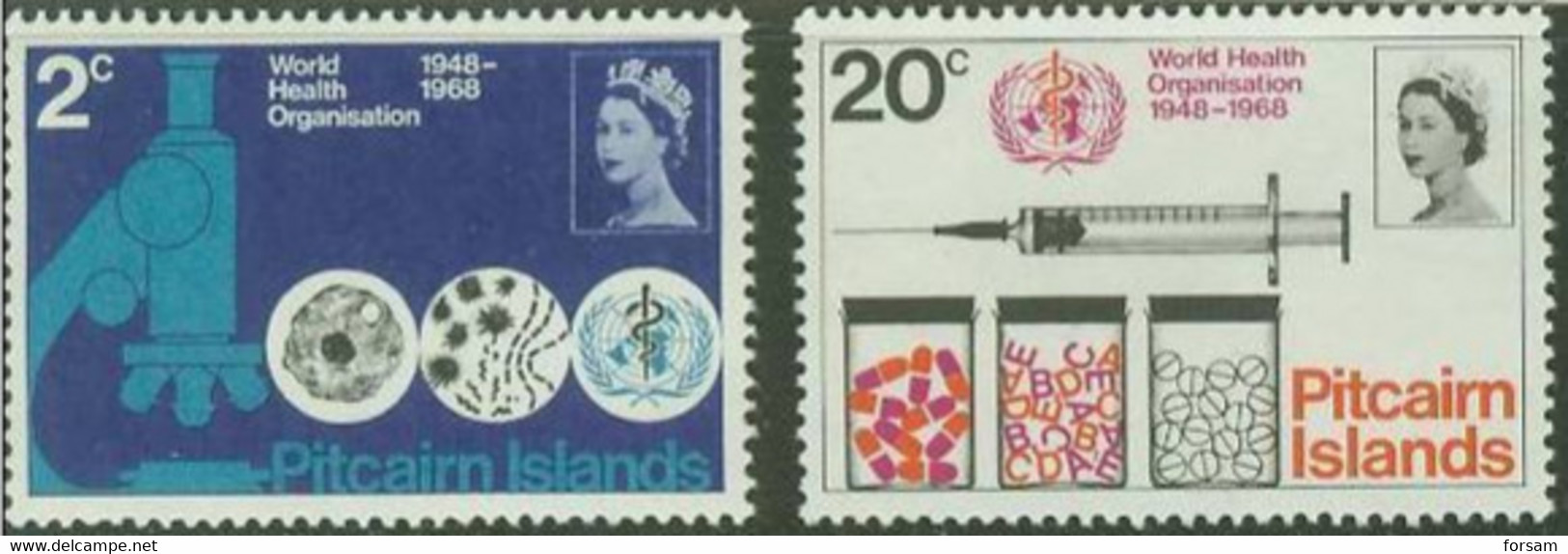 PITCAIRN ISLANDS..1968..Michel # 95-96...MNH. - Pitcairninsel