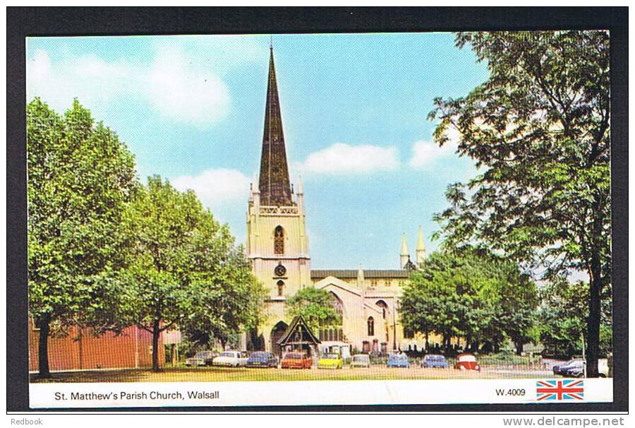 St Matthew's Parish Church Walsall Staffordshire West Midlands Postcard  - Ref B122 - Otros & Sin Clasificación