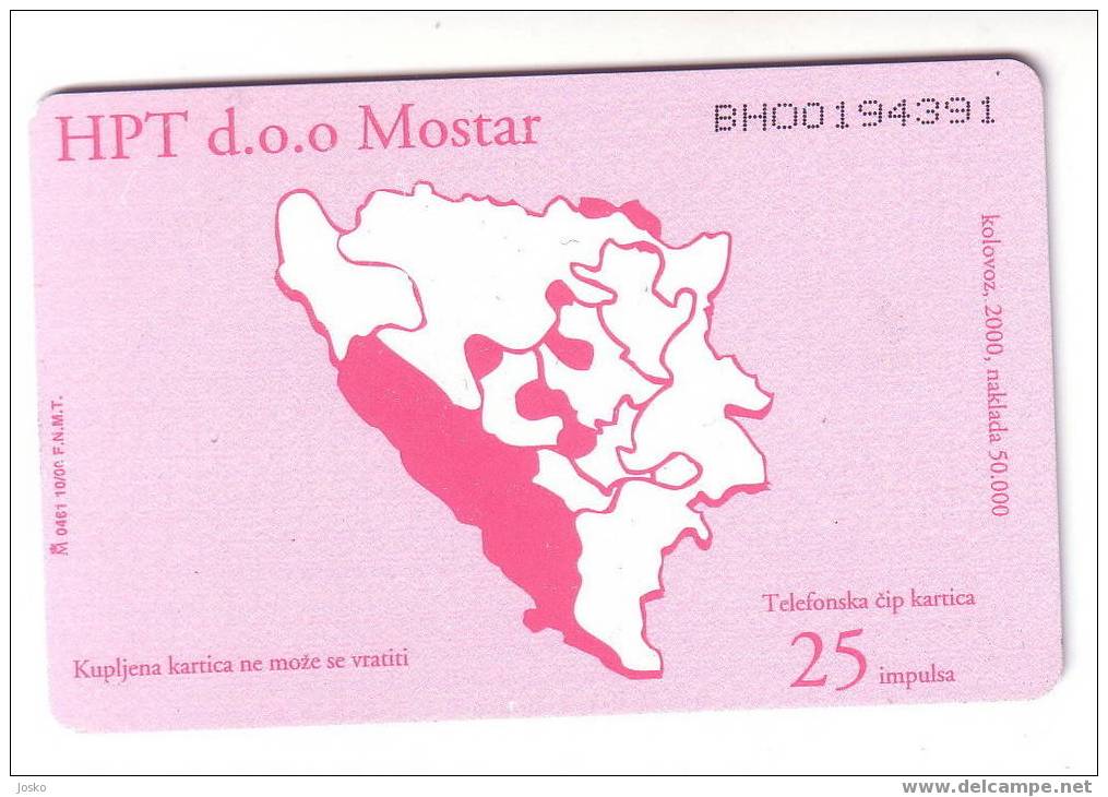 HERCEG-BOSNA ... Mostar - Croatian Part In Bosnia And Herzegovina ... PANORAMA OF MOSTAR - 08/2000. - 50.000 Ex. - Sonstige – Europa