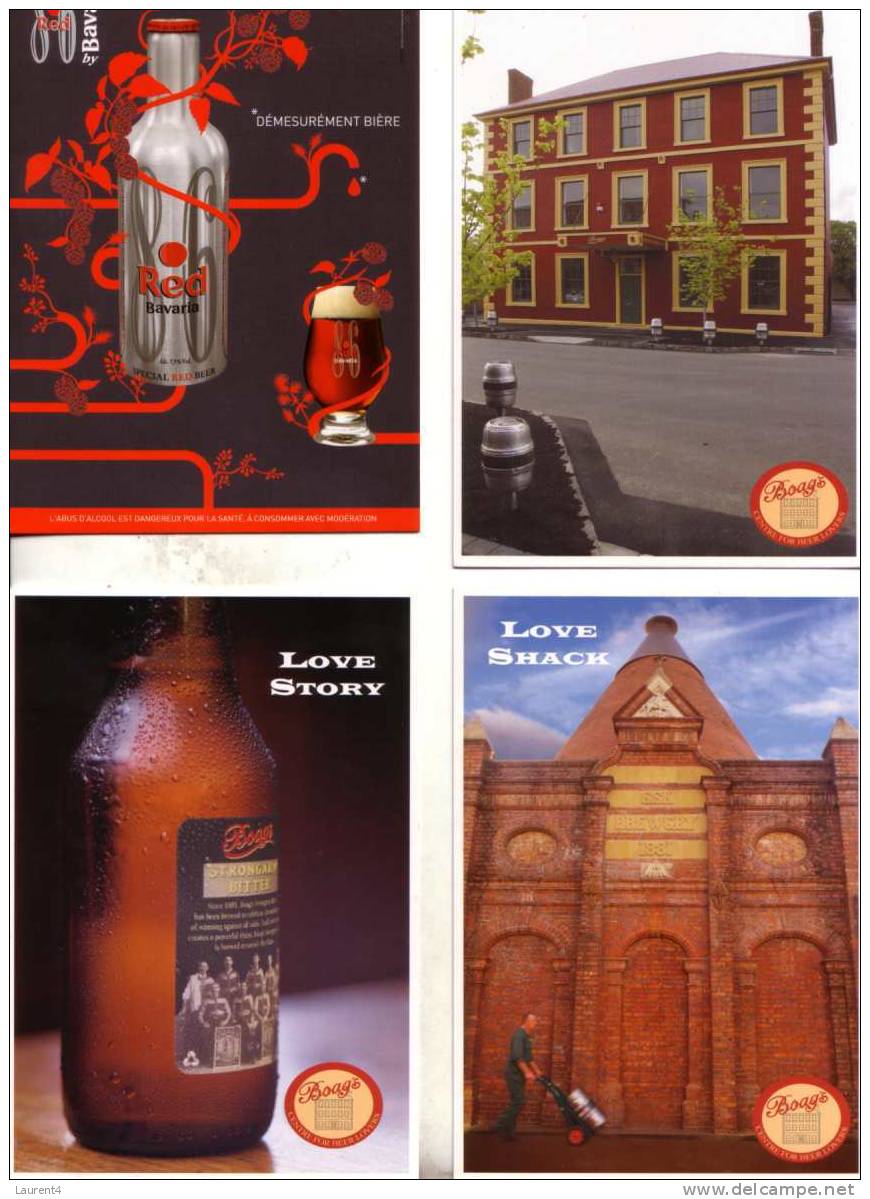 6 Carte Sur La Biere - 6 Postcard On Beer - Cafés