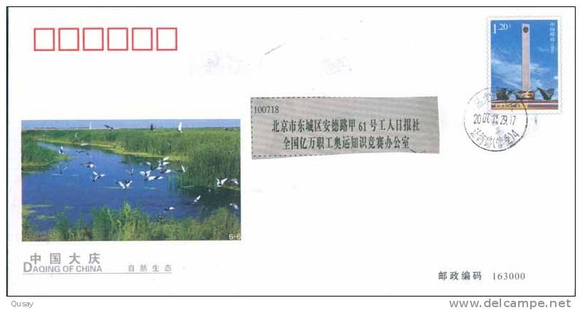 Grue Crane Birds ,  Pre-stamped Cover, Postal Stationery - Kranichvögel