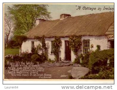 Ireland Old Postcard - Carte Ancienne D´Irlande / Irish Cottages - Autres & Non Classés