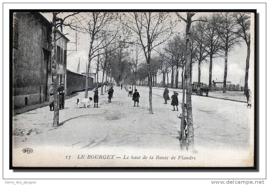 93 Le BOURGET, Le Haut De La Route De Flandre, Animée, Ed ELD -17-  Dos Div. écrite En 1916 - Le Bourget