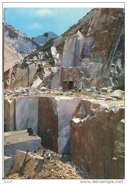 CAVE DI MARMO .  COLORI VIAGGIATA PER ESTERO 1969 - - Carrara