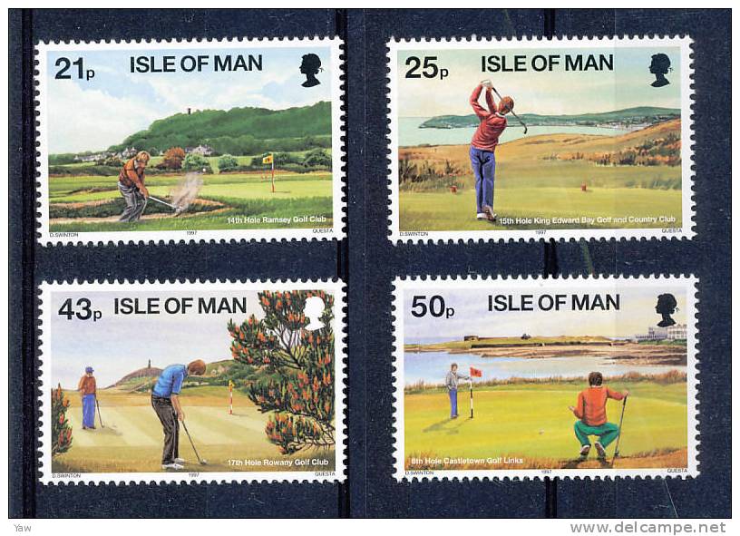 ISOLA DI MAN 1997 CAMPI DA GOLF SULL´ISOLA. SERIE COMPLETA MNH** - Golf