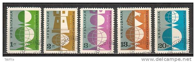 BULGARIE - 1962 -  15 Olimpiade D´Echecs A Varna - 5v Obl. - Unused Stamps