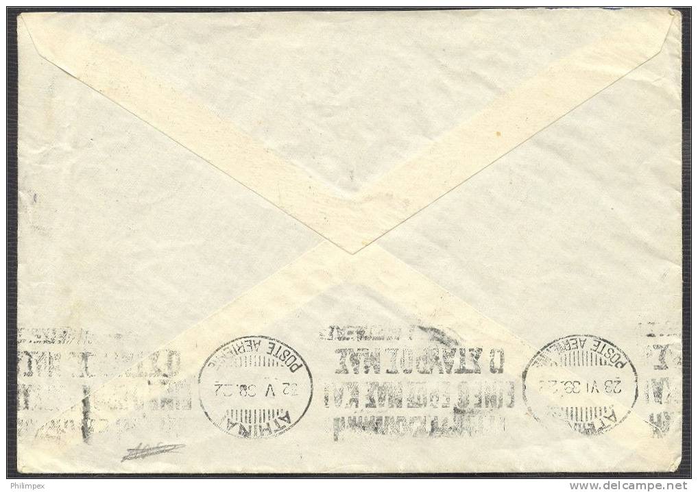 GREECE, AIRPOST COVER 1938 ATHENS - BERLIN 1938 F/VF - Brieven En Documenten