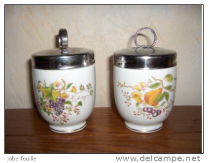 POTS A CONFITURE  PORCELAINE ANGLIASE COALPORT - Unclassified