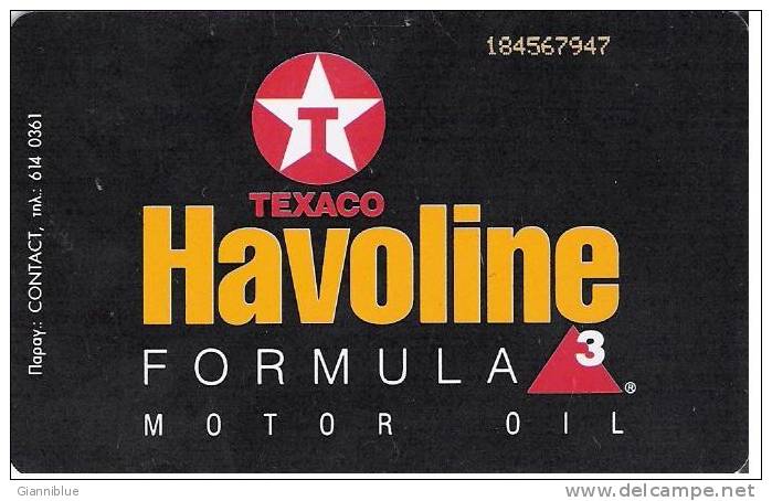 Texaco Havoline - Greece Phonecard - 40.000 - Erdöl