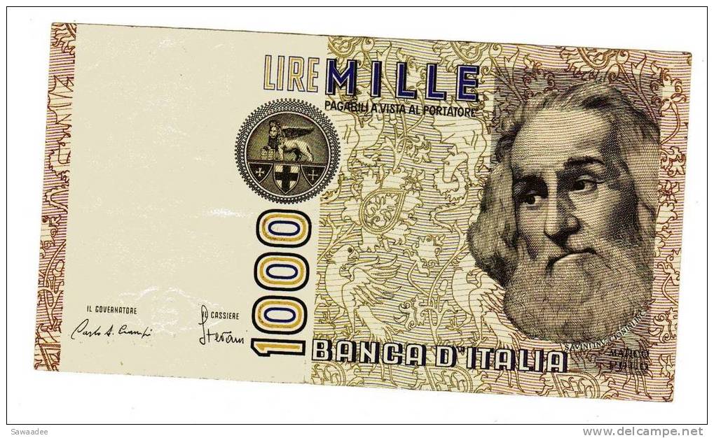 BILLET ITALIE - P.109 - 1982 - 1000 LIRES - MARCO POLO - 10000 Liras