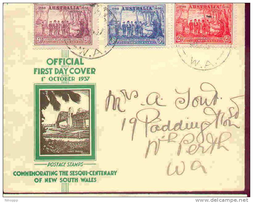 Australia  1937 NSw Centenary  FDC - FDC