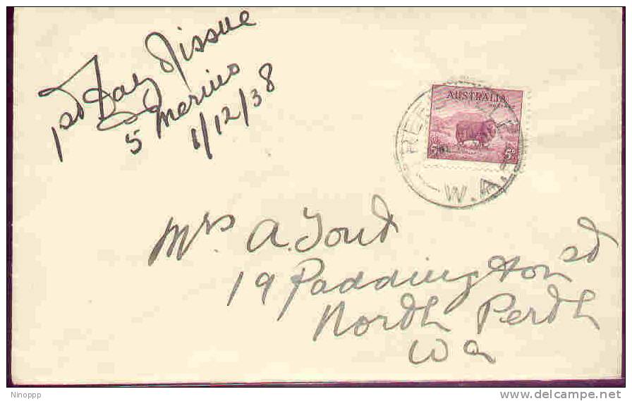 Australia  1938  5d Ram  FDC - Ersttagsbelege (FDC)