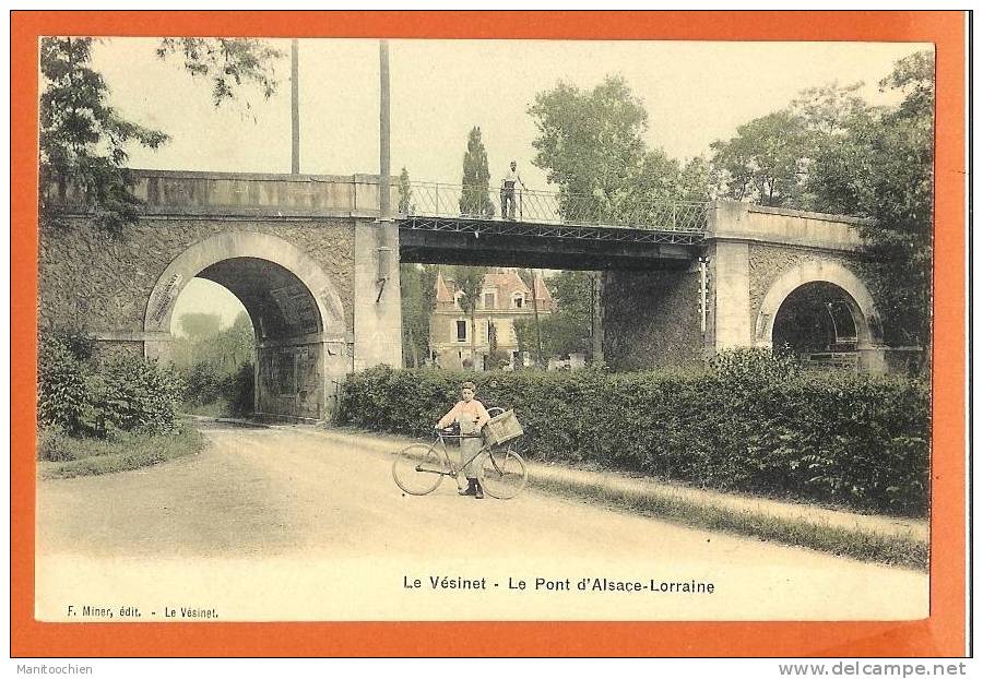 DEP 78 LE VESINET LE PONT D'ALSACE LORRAINE PETIT LIVREUR DE PAIN ? - Le Vésinet