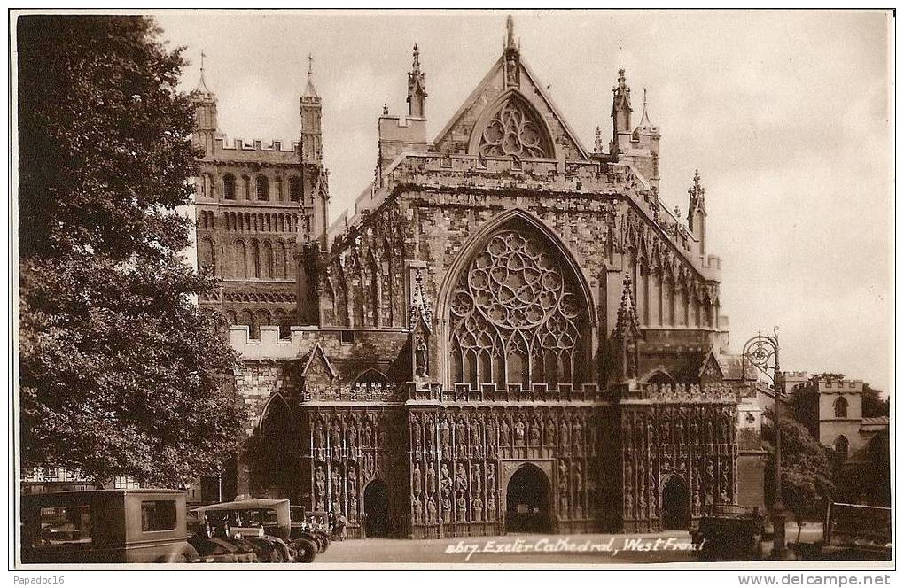 GB - Dev - Exeter Cathedral - West Front - "Sunshine" Series N° 4617 - Exeter