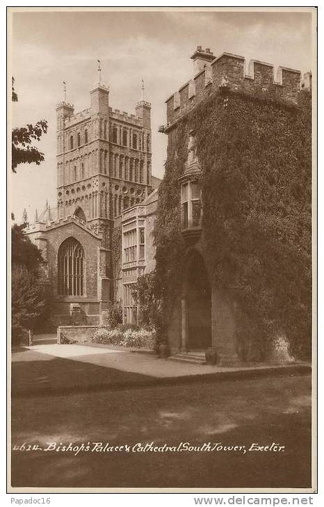 GB - Dev - Exeter - Bishop's Palace & Cathedral South Tower - "Sunshine" Series N° 4624 - [évêché - Tour Sud] - Exeter