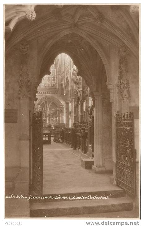 GB - Dev - View From Under Screen, Exeter Cathedral - "Sunshine" Series N° 4163 - Exeter