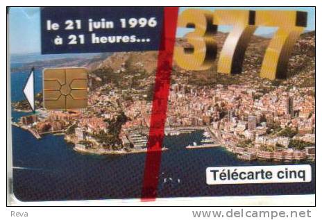 MONACO  5 U  MONTE CARLO SKYLINE  DATED 21061996  CHIP MINT IN BLISTER READ DESCRIPTION !! - Monaco
