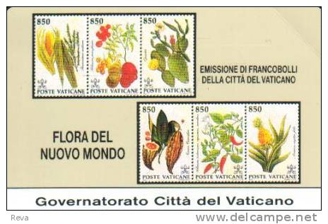 VATICAN 5000 LIRA  FLOWER FLOWERS  STAMPS ON CARD  MINT  READ DESCRIPTION !! - Vatikan