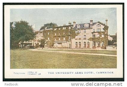 Early Advertising Postcard The University Arms Hotel Cambridge - Ref B125 - Cambridge