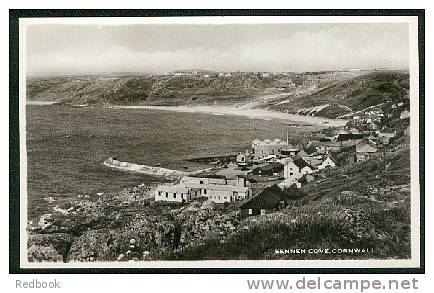 Real Photo Postcard Houses Sennen Cove Lands End Cornwall  - Ref B125 - Land's End