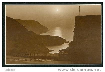 Judges Real Photo Postcard Sunset Lee Bay & Woody Bay Near Lynton Devon  - Ref B125 - Lynmouth & Lynton