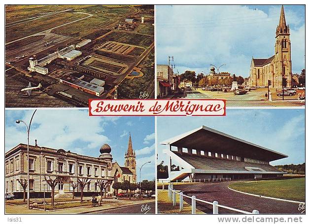 Dép 33 - Q453 - Stades - Stadium - Stade Sur Une Vue - Aéroport - Merignac - Multivues - Semi Moderne Grand Format - Merignac