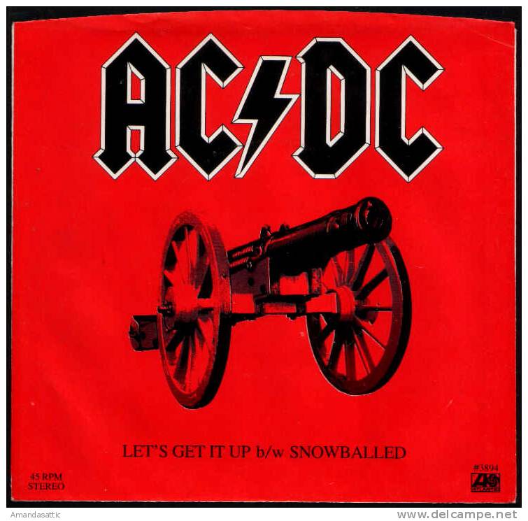AC/DC, 45 Rpm, "Let´s Get It Up", PICTURE SLEEVE ONLY, No Record, Mint Condition - Hard Rock & Metal
