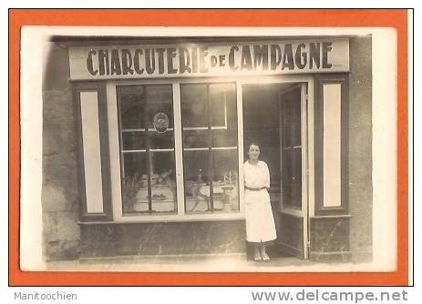 CARTE PHOTO CHARCUTERIE DE CAMPAGNE M ECALE AU N° 62 OU ? - Geschäfte