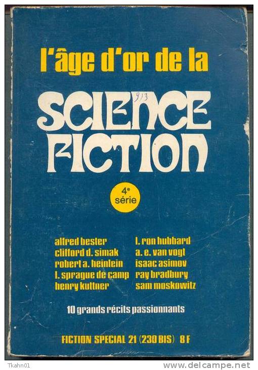 FICTION SPECIAL N° 21  (230-BIS)  " L´AGE D´OR DE LA  DE S-F  OPTA" DE 1973 - Opta