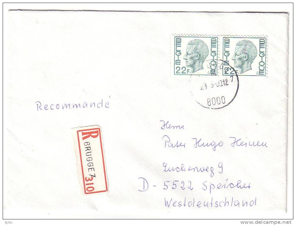 BELGIQUE - Recommandé Pour L´Allemagne 23/05/1980 BURG REULAND - Lettres & Documents