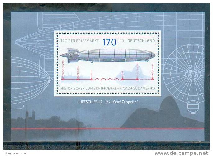 Allemagne Germany 2007 - Voyages Du Dirigeable Zeppelin Vers L´Amérique Latine / Zeppelin Flights To South America - MNH - Montgolfier