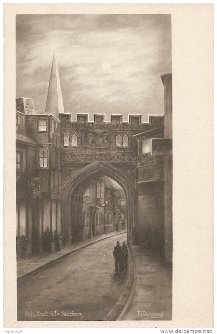 GB - Wil - High Street Gate Salisbury  - "Chic" Series (painting By R. J. Dymont) - (not Circulated / Non Circulée) - Salisbury