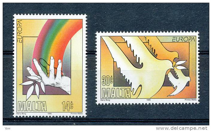 MALTA 1995  EUROPA. PACE E LIBERTÀ. SERIE COMPLETA MNH** - 1995